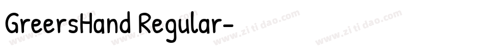 GreersHand Regular字体转换